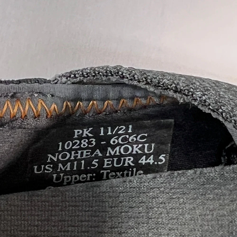 OluKai Nohea Moku Mens Fog Dark Shadow Mesh Boat Shoe Size 11.5 casual sneaker
